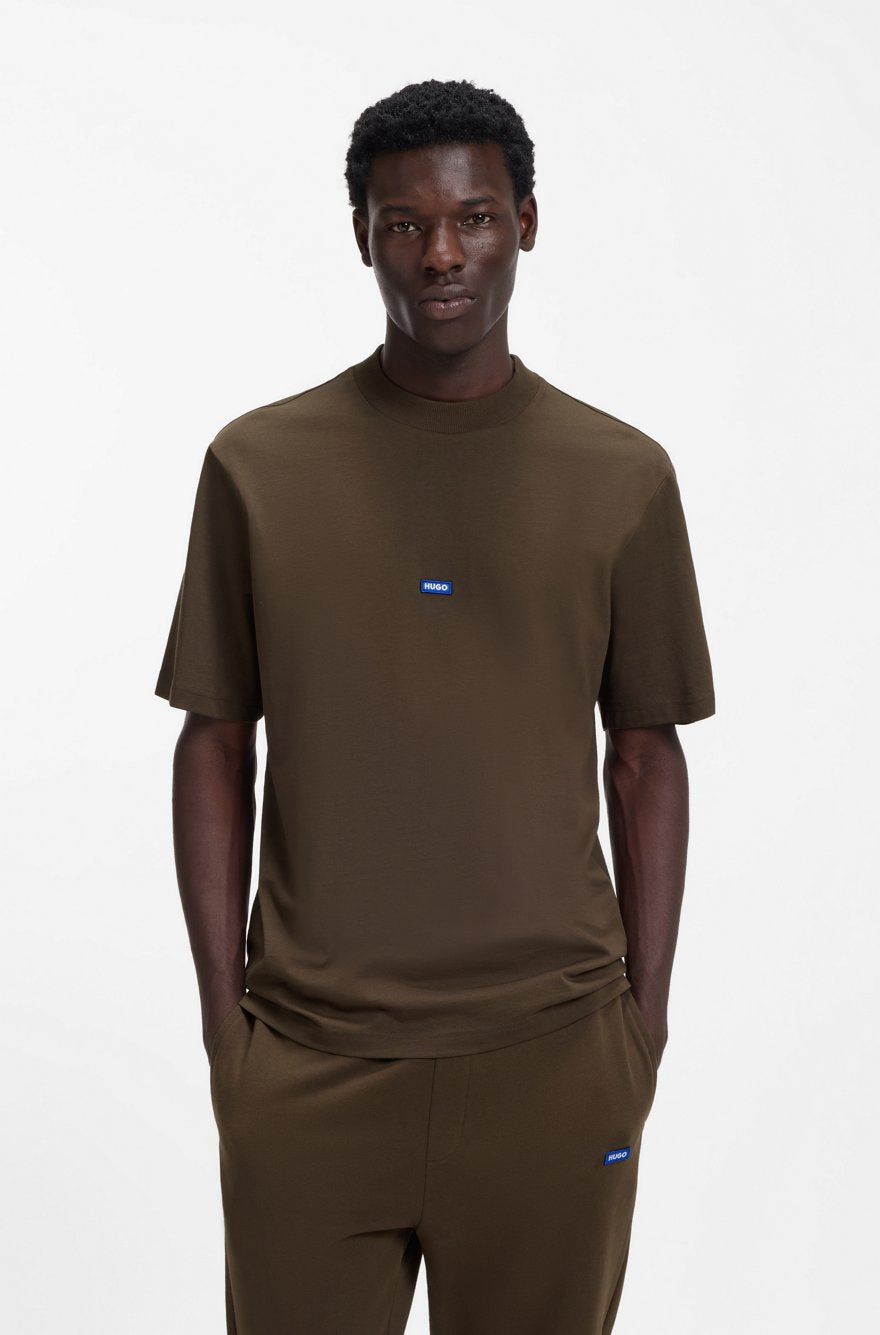 Hugo Cotton Knit T-Shirt | Dark Brown