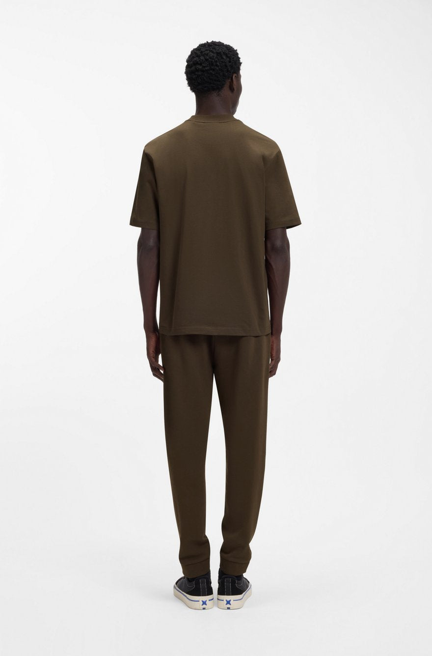 Hugo Cotton Knit T-Shirt | Dark Brown