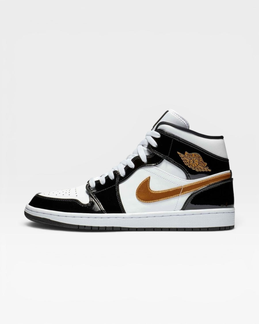 Jordan 1 Mid Patent Gold