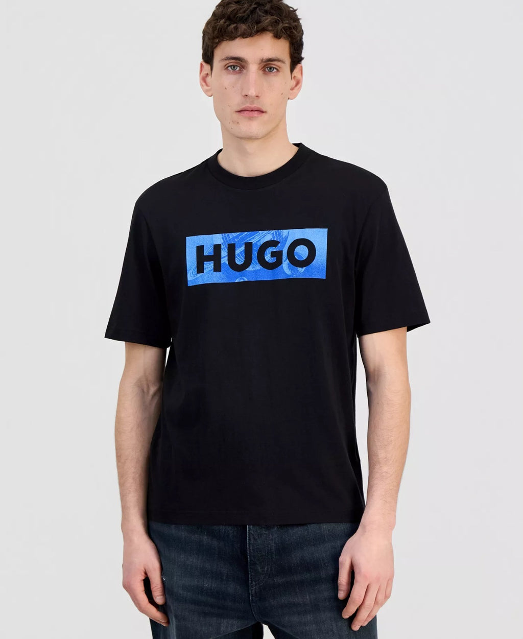 Hugo Cotton Knit T-Shirt | Black