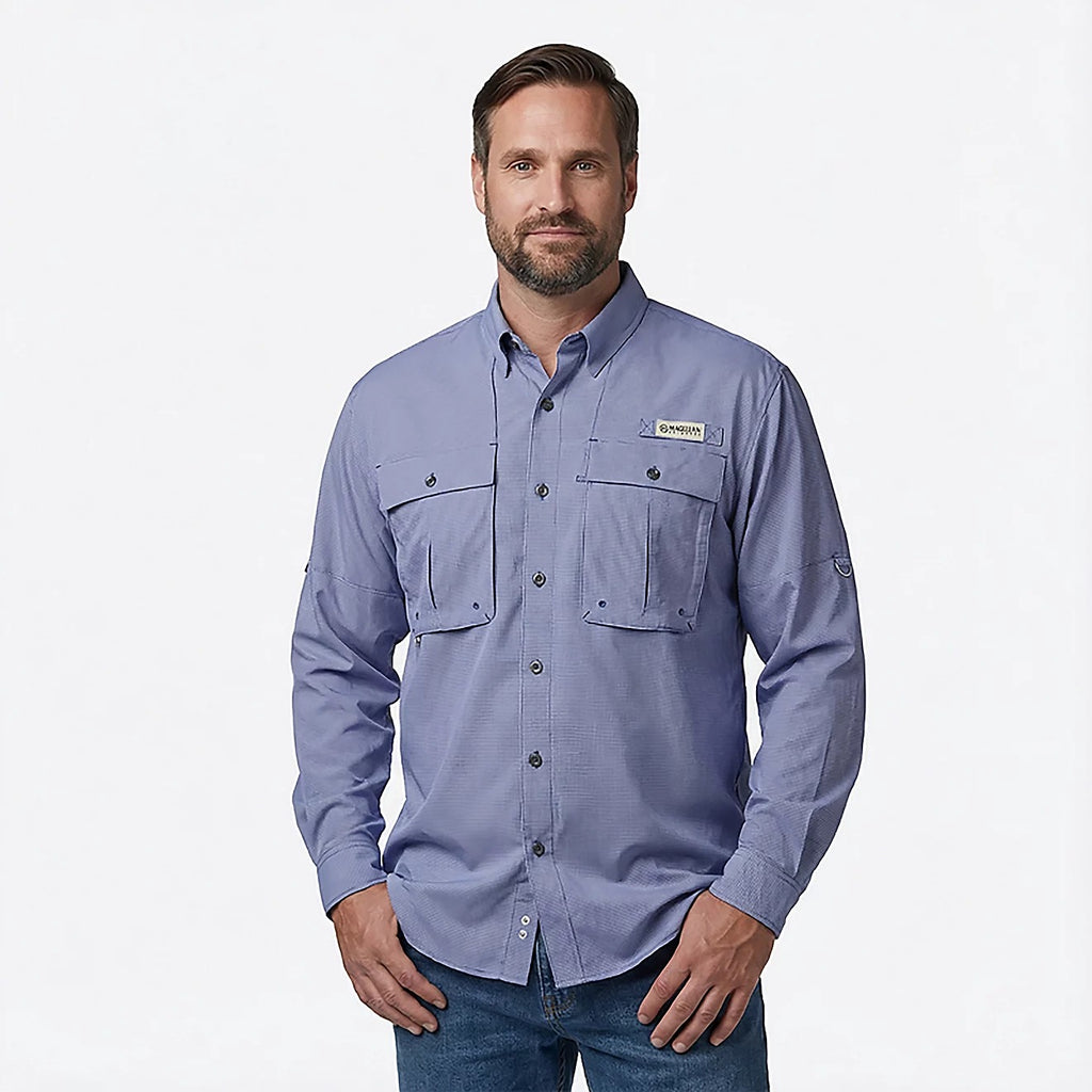 Camisa Magellan | Medieval Blue/ White