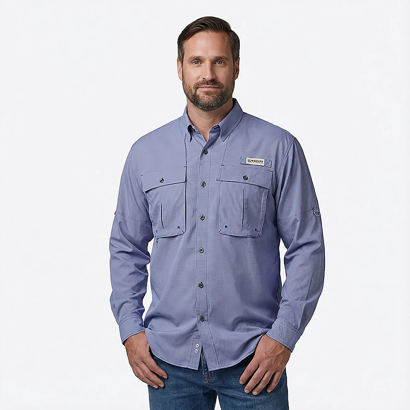 Camisa Magellan | Medieval Blue/ White