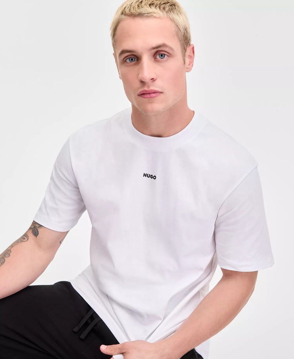 Hugo Cotton Knit T-Shirt | White