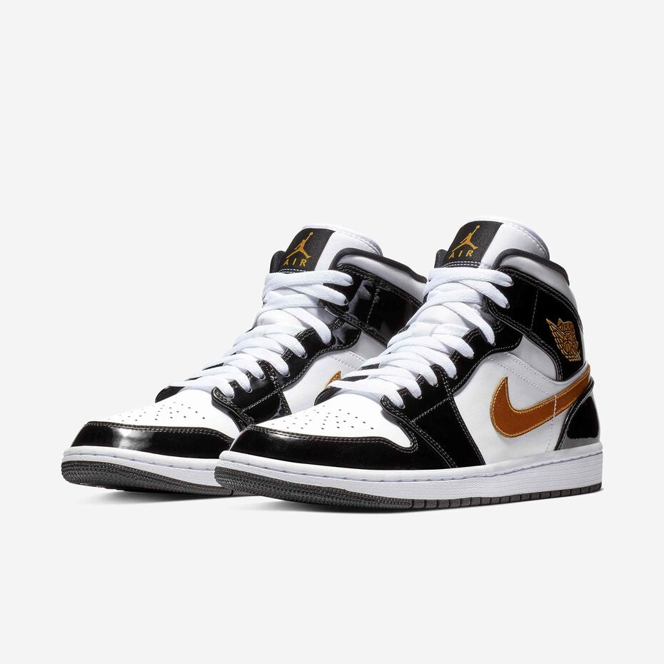 Jordan 1 Mid Patent Gold