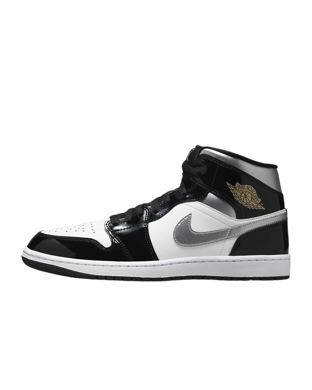 Jordan 1 Mid Patent Metallic Silver