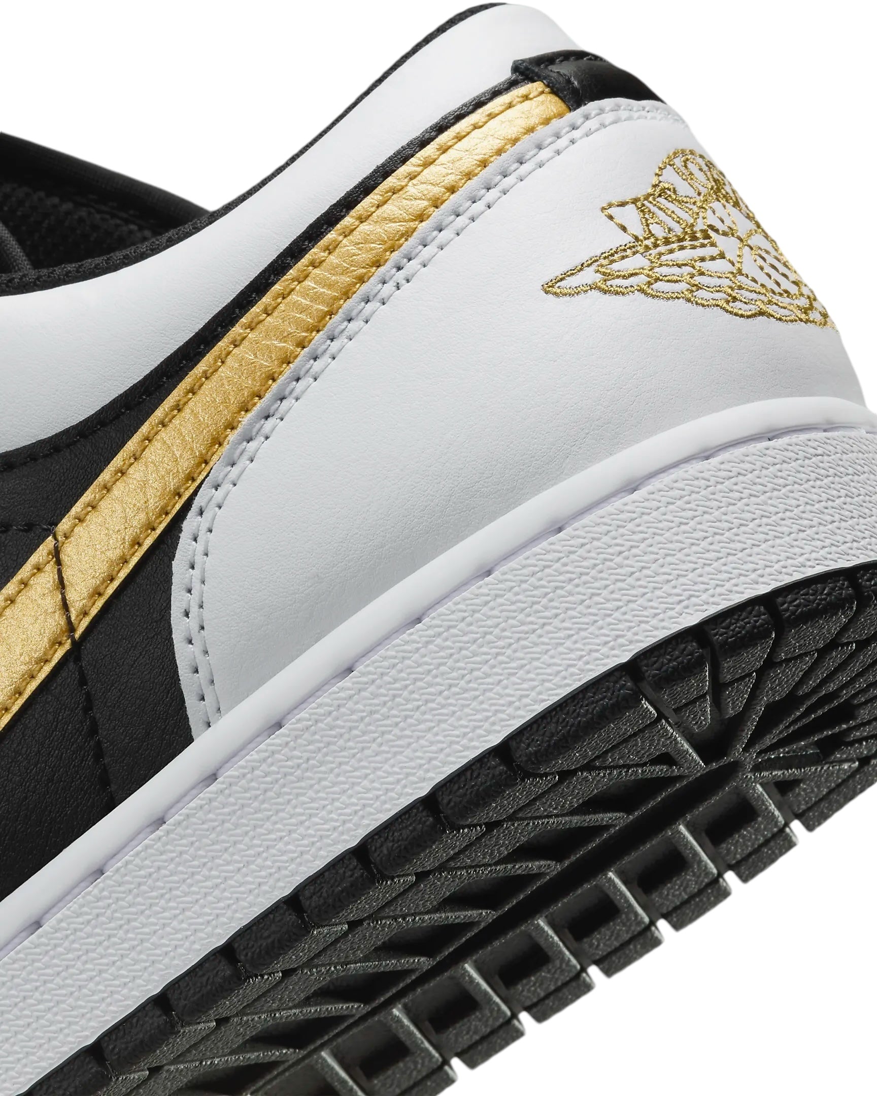 Jordan 1 Low White Black gold