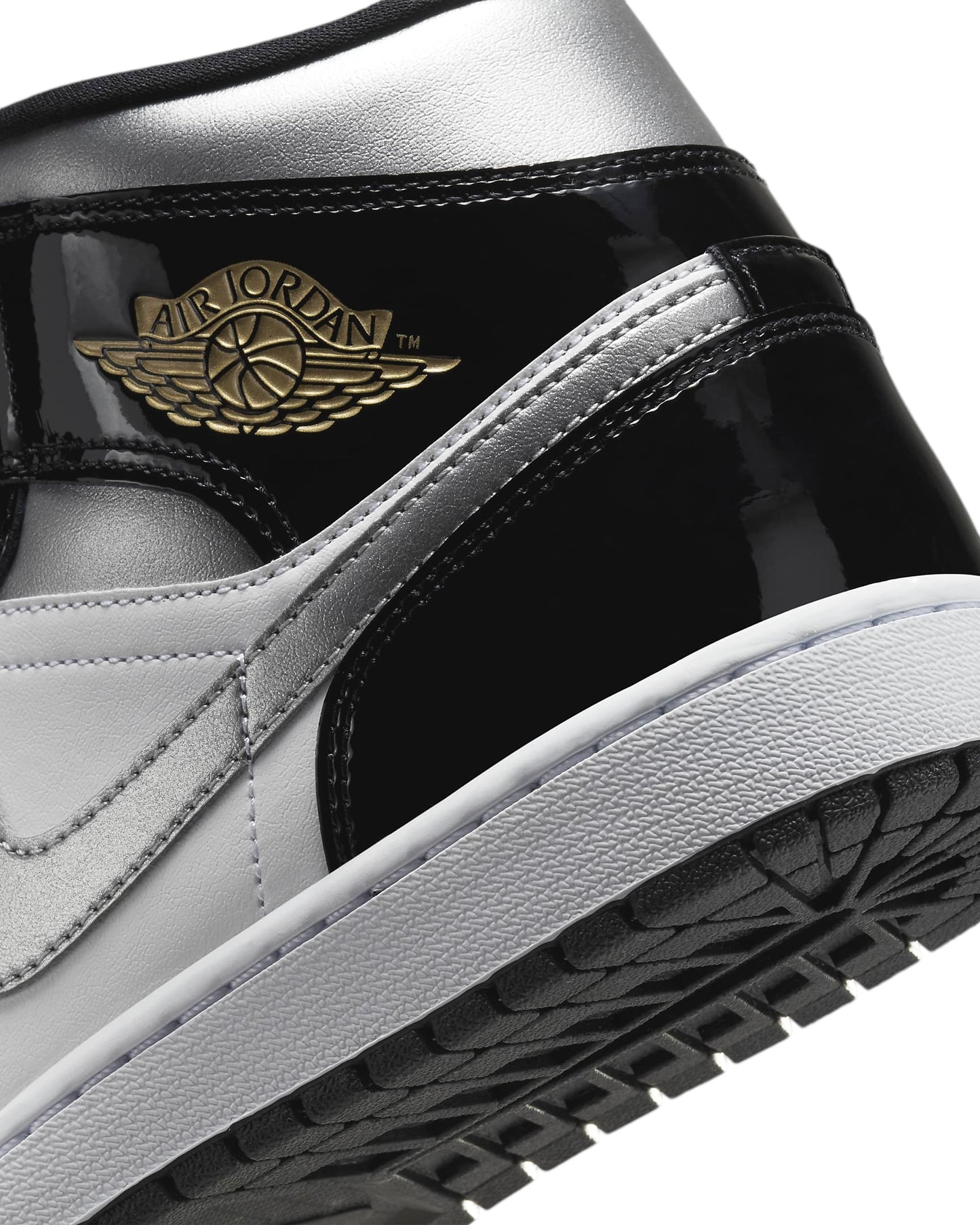 Jordan 1 Mid Patent Metallic Silver