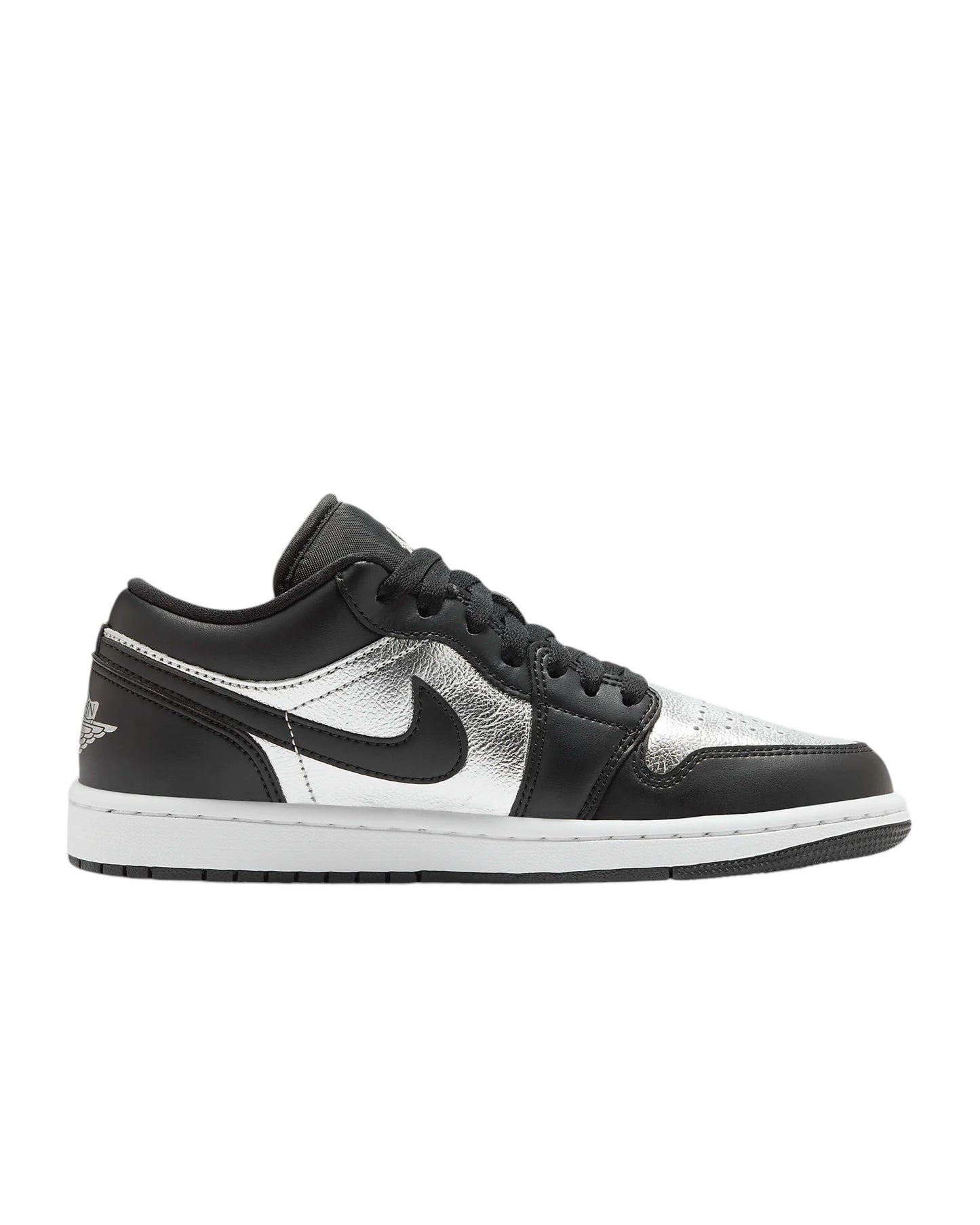 Jordan 1 Low plateado con negro