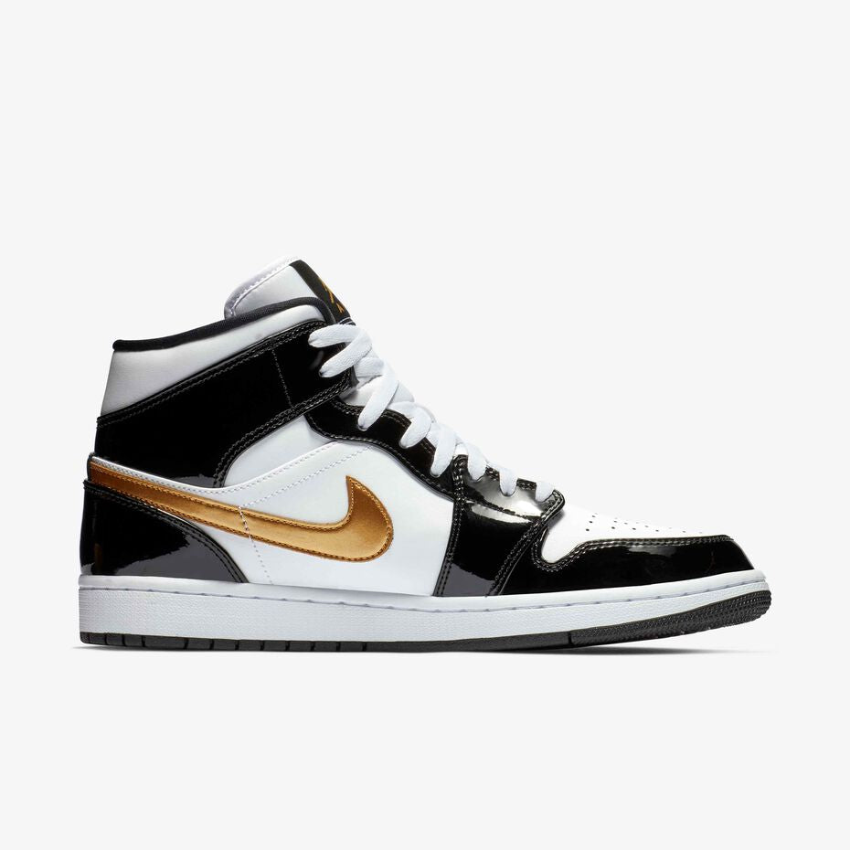Jordan 1 Mid Patent Gold