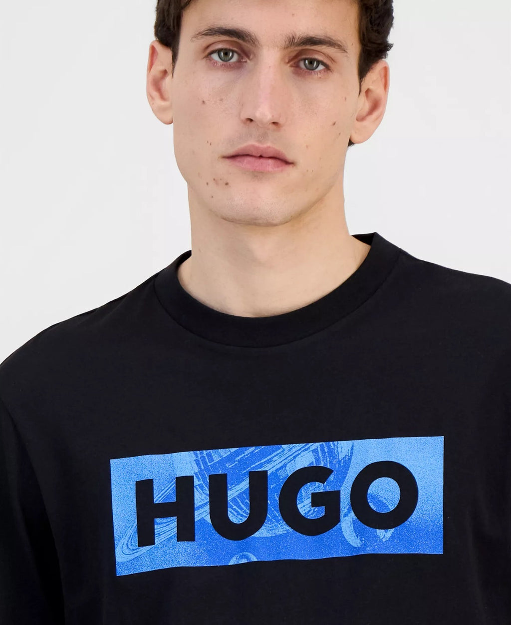 Hugo Cotton Knit T-Shirt | Black