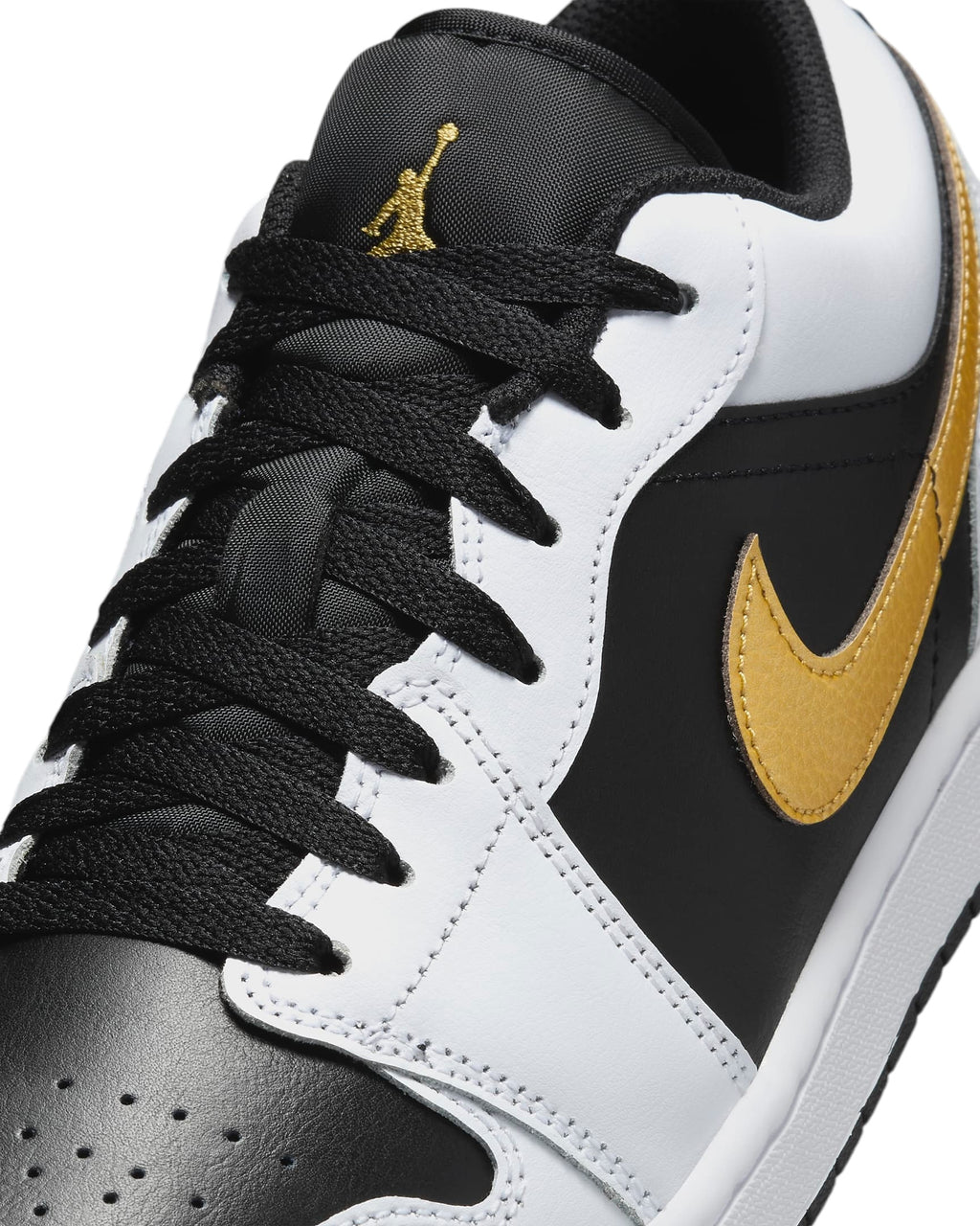 Jordan 1 Low White Black gold