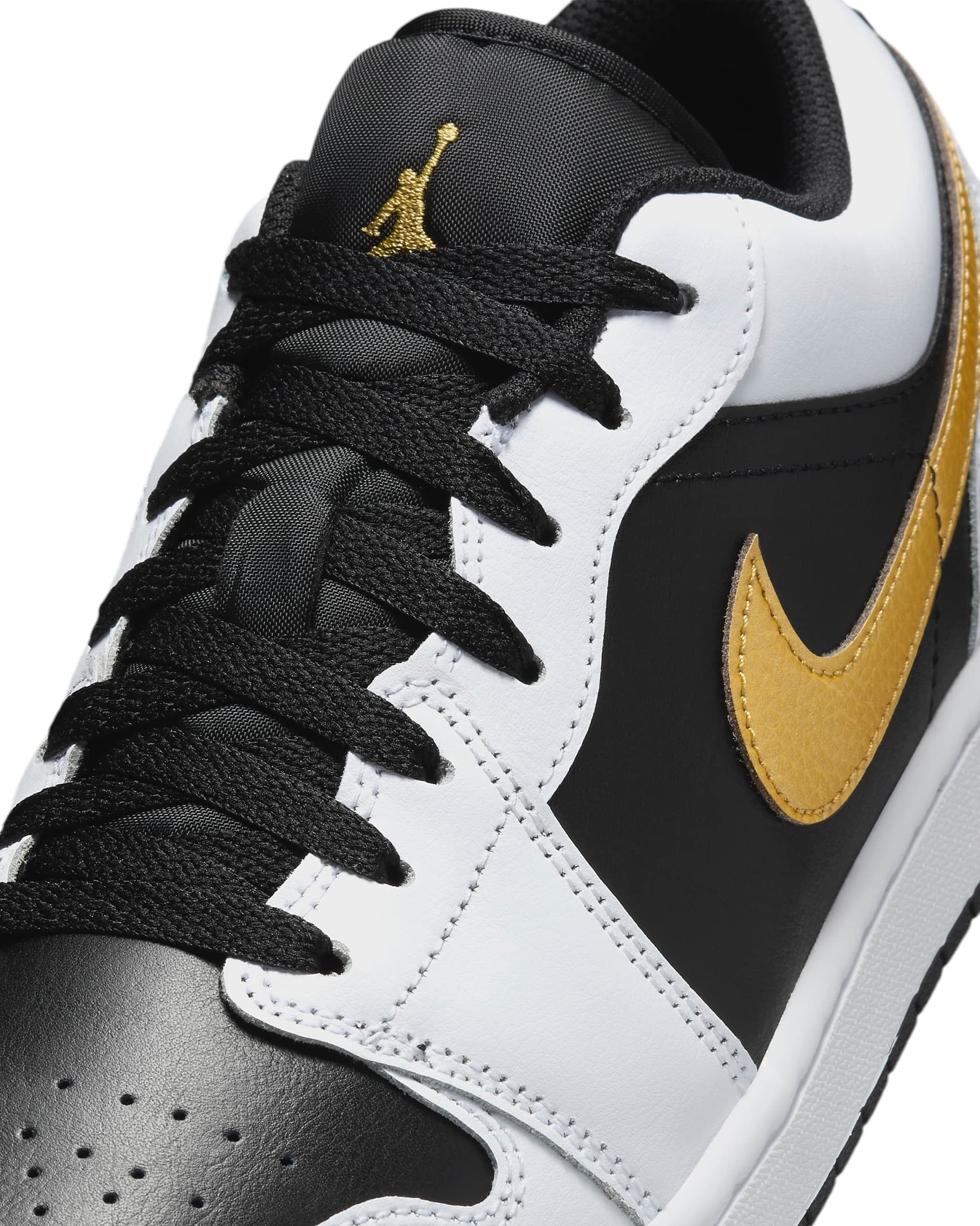 Jordan 1 Low White Black gold