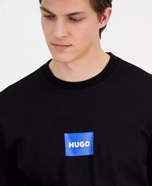 Hugo Cotton Knit T-Shirt | Black