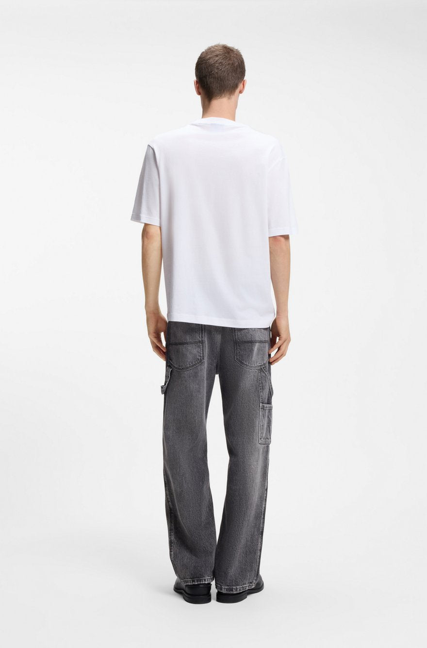 Hugo Cotton Knit T-Shirt | White
