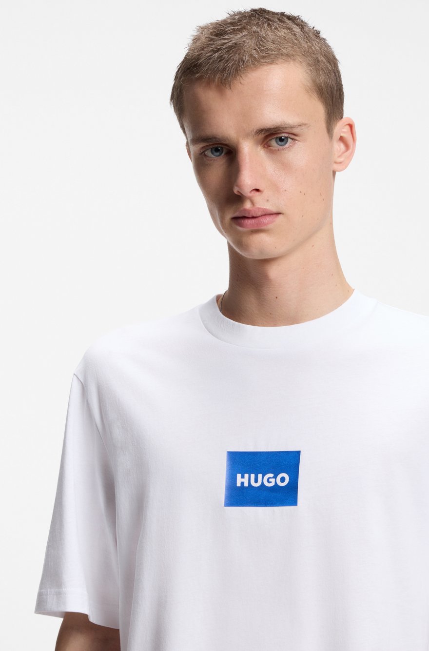 Hugo Cotton Knit T-Shirt | White
