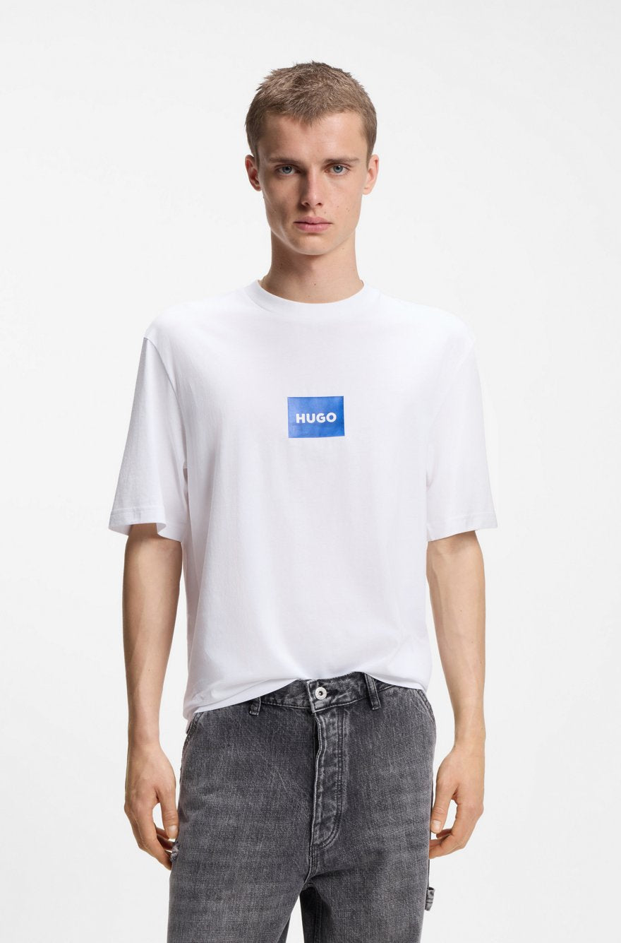 Hugo Cotton Knit T-Shirt | White