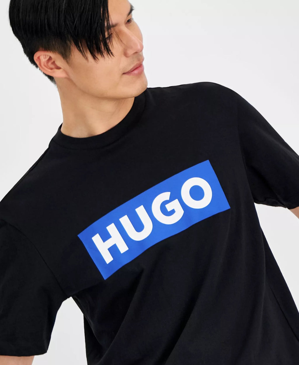 Hugo Cotton Knit T- Shirt | Black